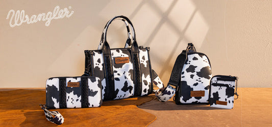 Wrangler Black Cow Print Crossbody