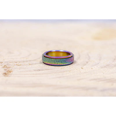 Glitter Spinner Anxiety Ring